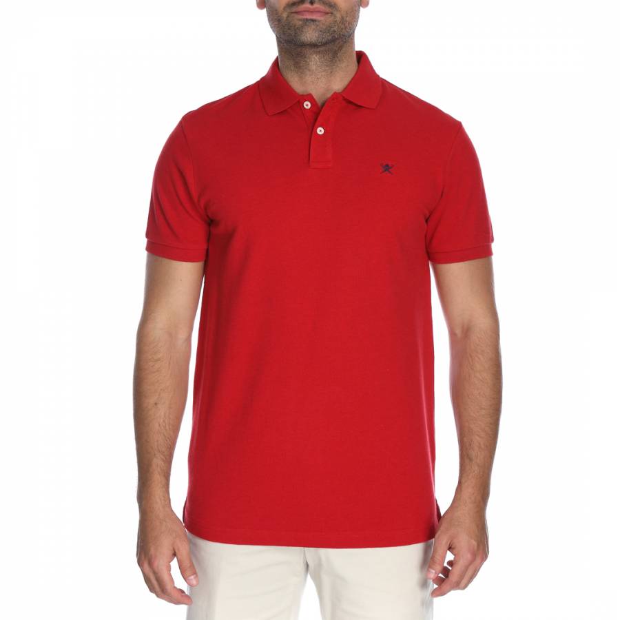 Red/Sky Classic Cotton Polo Shirt - BrandAlley