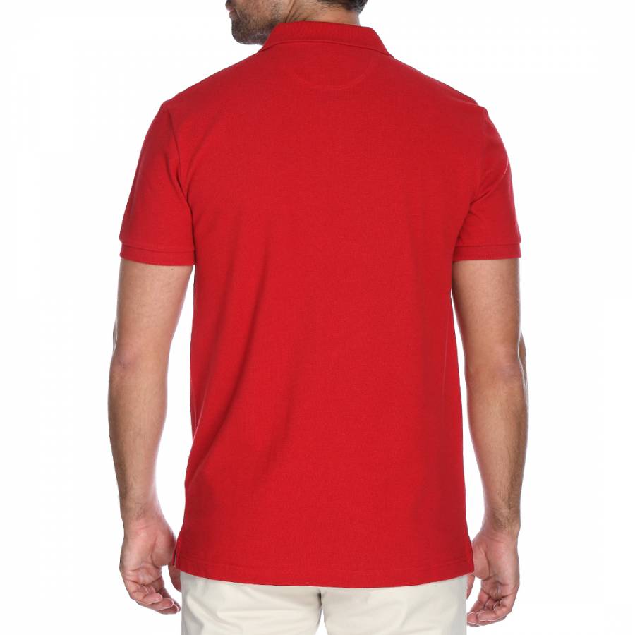 Red/Sky Classic Cotton Polo Shirt - BrandAlley