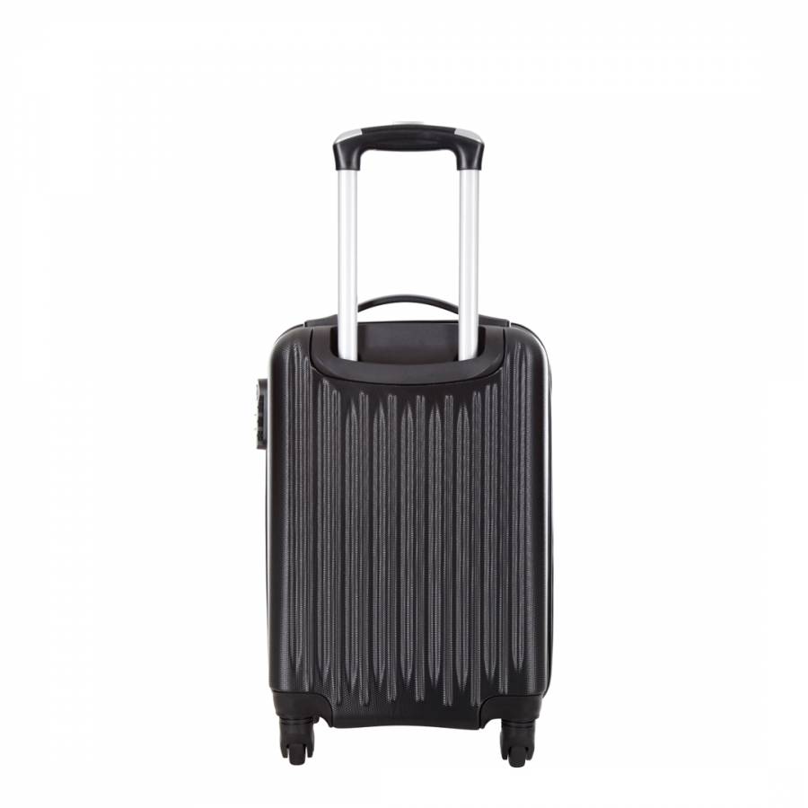 Black 4 Wheel Rigid Eagle Cabin Suitcase 46 cm - BrandAlley