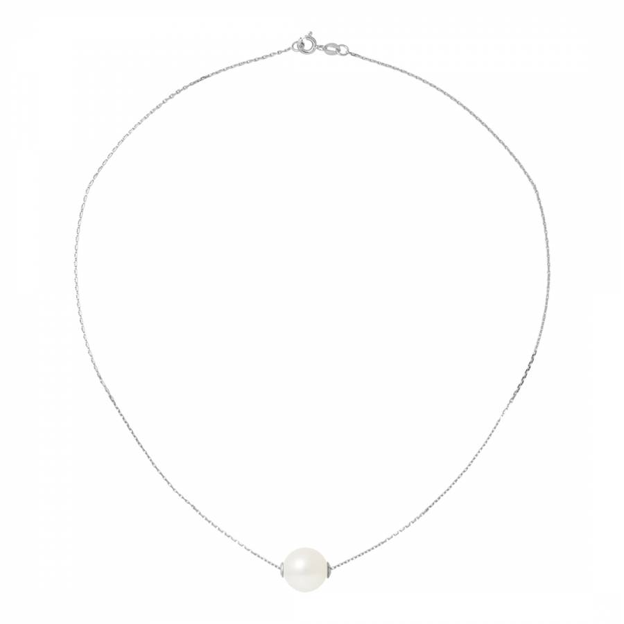 Natural White Silver Freshwater Pearl Necklace - BrandAlley