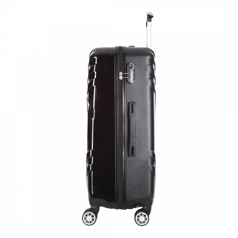 Black Rosciano 8 Wheeled Suitcase 66cm - BrandAlley