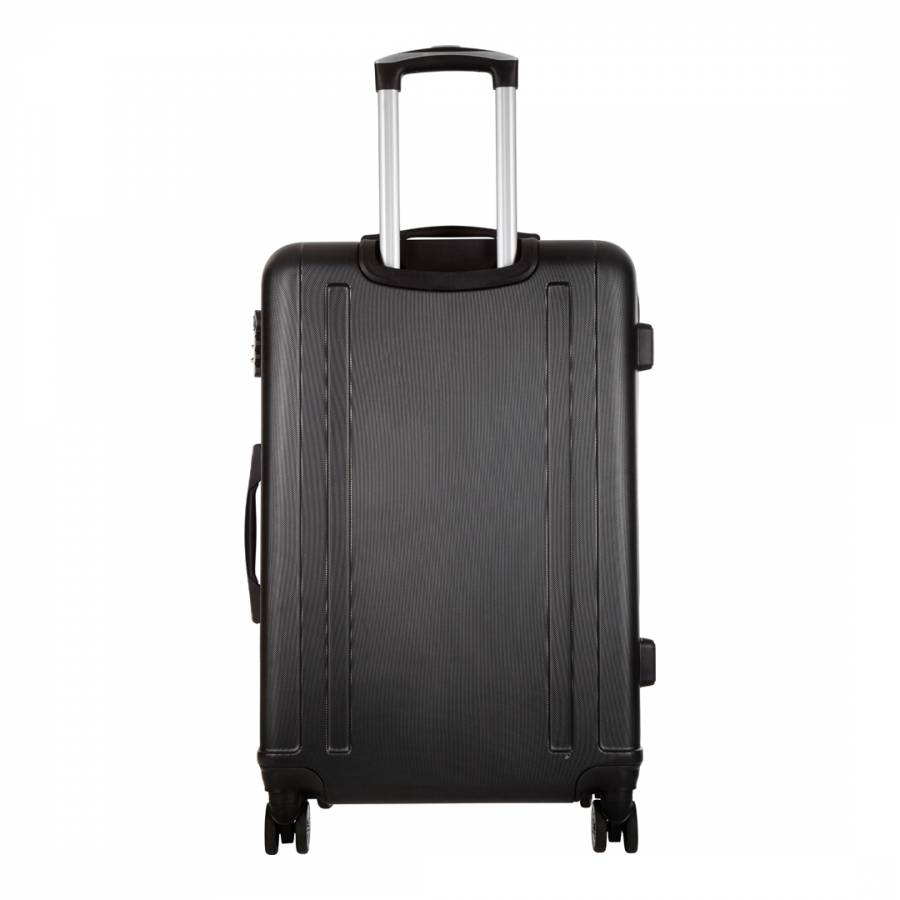 Black Bazzano Set Of Three 8 Wheeled Suitcases 46/56/66cm - BrandAlley