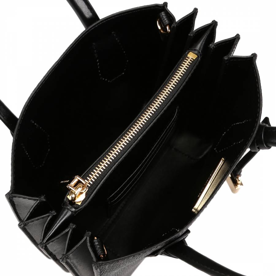 Black Mercer Pebbled Leather Tote Bag - BrandAlley