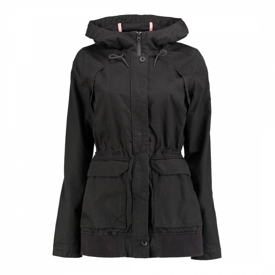 Black Hooded Comfort Jacket - BrandAlley