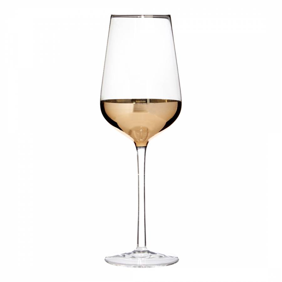Set of 4 Gold Horizon Wine Glasses, 522ml - BrandAlley