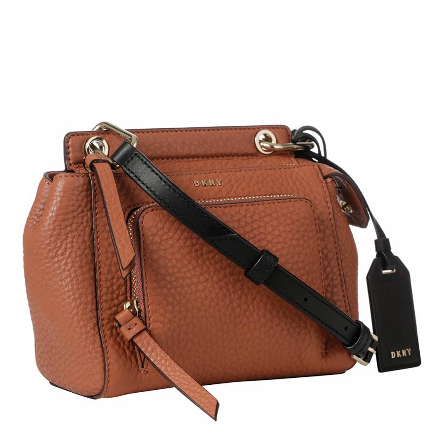 Terracotta Leather Mini Top Handle Crossbody Bag - BrandAlley