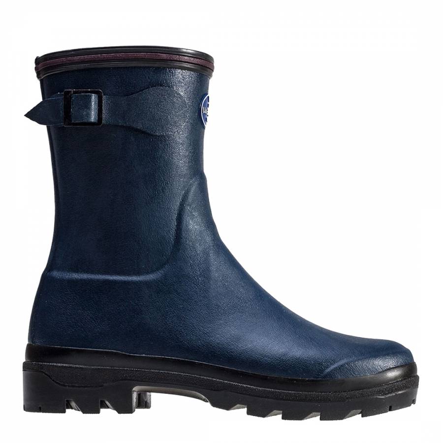 Women's Blue Giverny Low Wellington Boots - BrandAlley