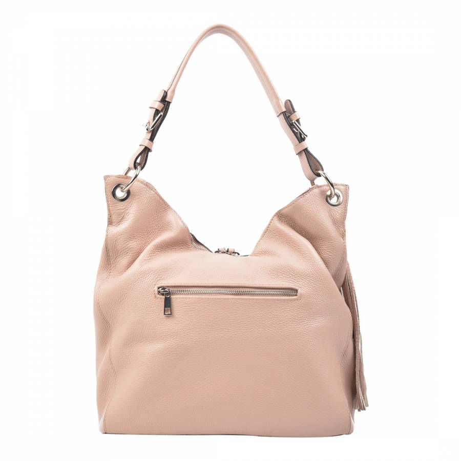 Light Pink Leather Hobo Bag - BrandAlley