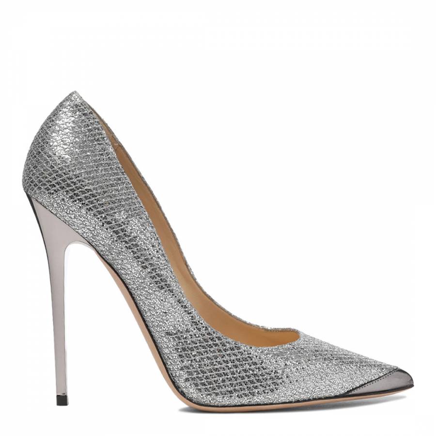 Silver Leather Anouk Pointy Toe Pumps - BrandAlley