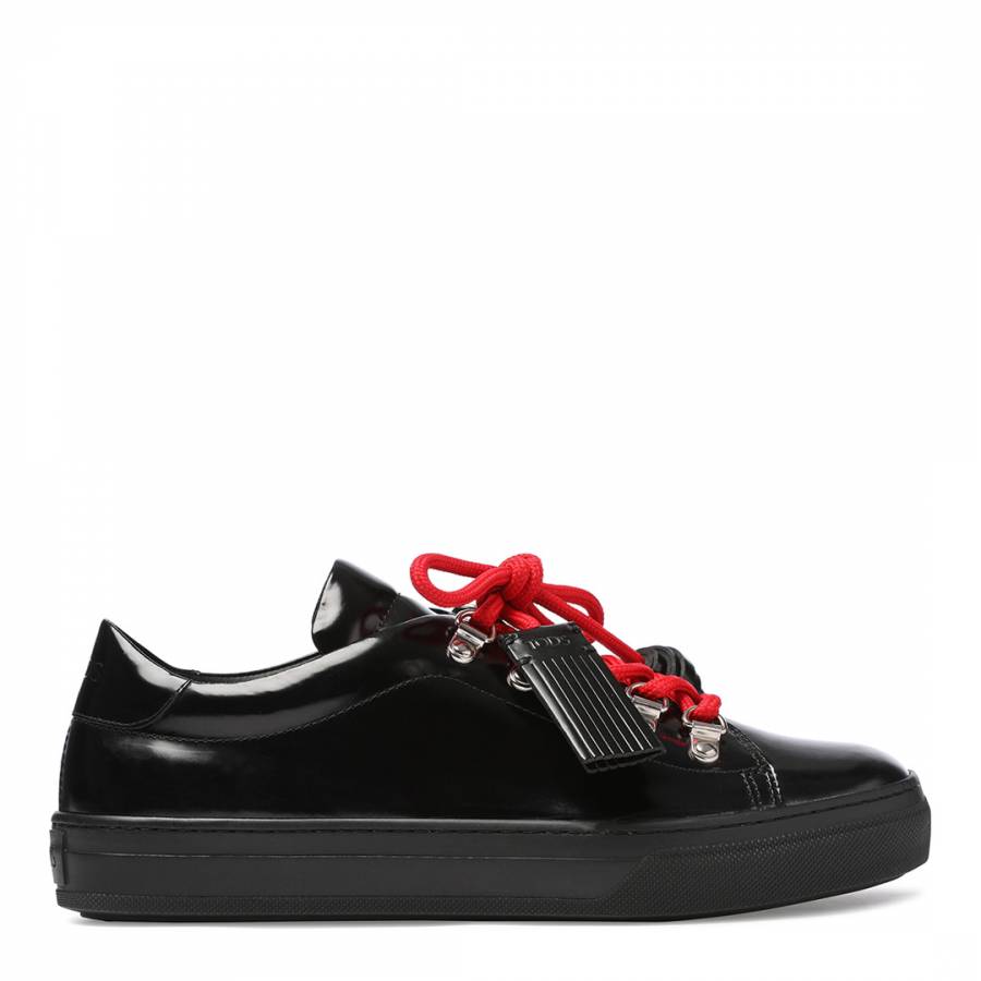 Leather Contrast Lace Sneakers - BrandAlley