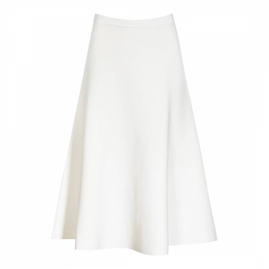 White Loretta Knitted Skirt - BrandAlley