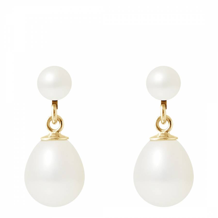 White Double Pearl Earrings - BrandAlley