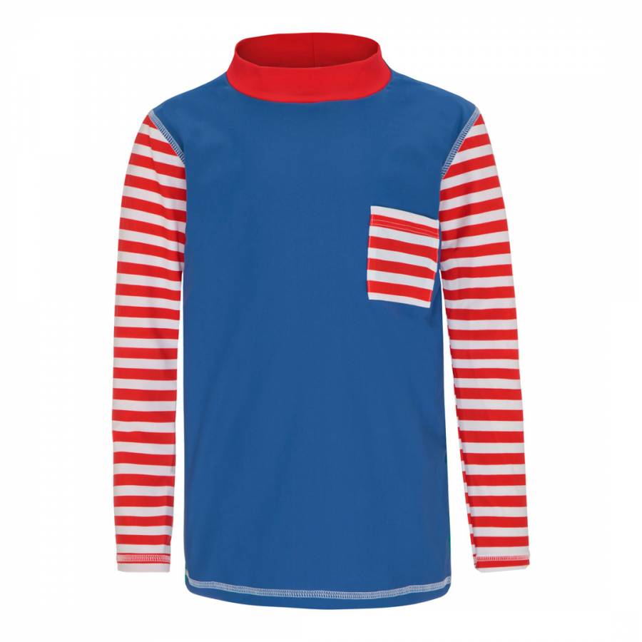 Blue/Red Stripe Long Sleeve Rashie T-shirt - BrandAlley