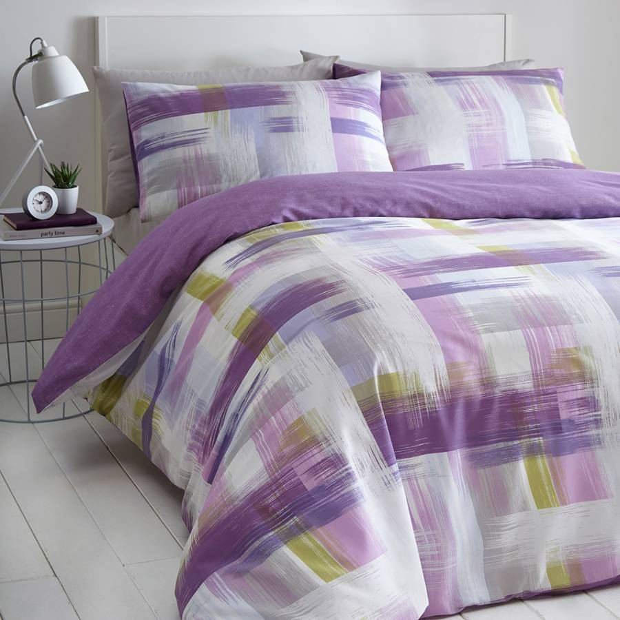 Studio Double Duvet Cover Set Lilac Brandalley