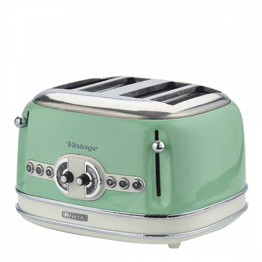 Vintage 4 Slice Toaster, Green - BrandAlley