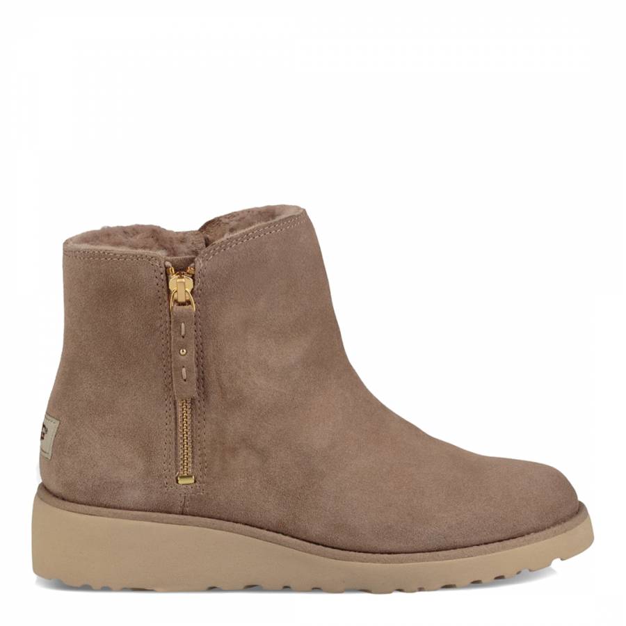 Fawn Suede Shala Ankle Boots - BrandAlley