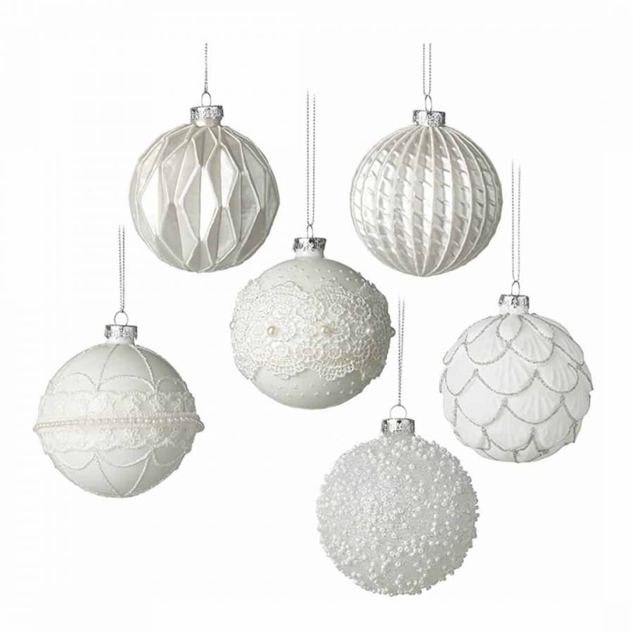 Set of 6 Glass Baubles - BrandAlley