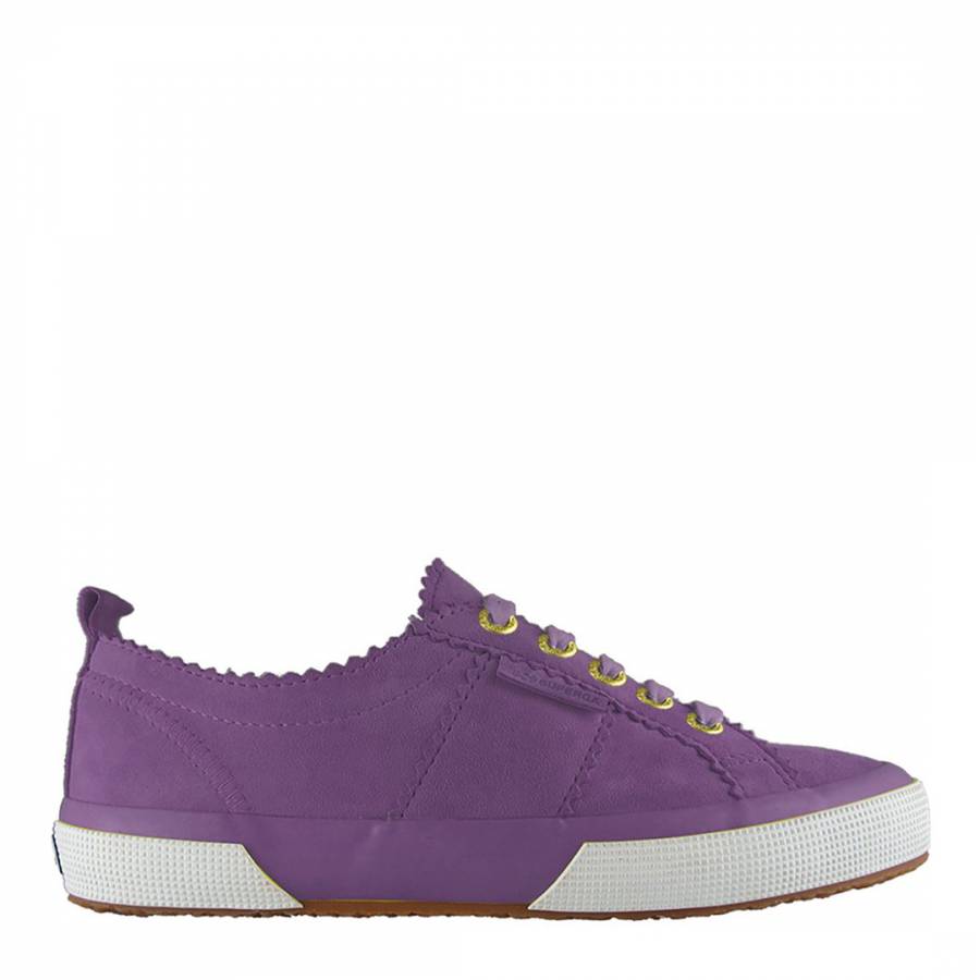 Women's Purple Suede Scalloped 2750 Trainers - BrandAlley
