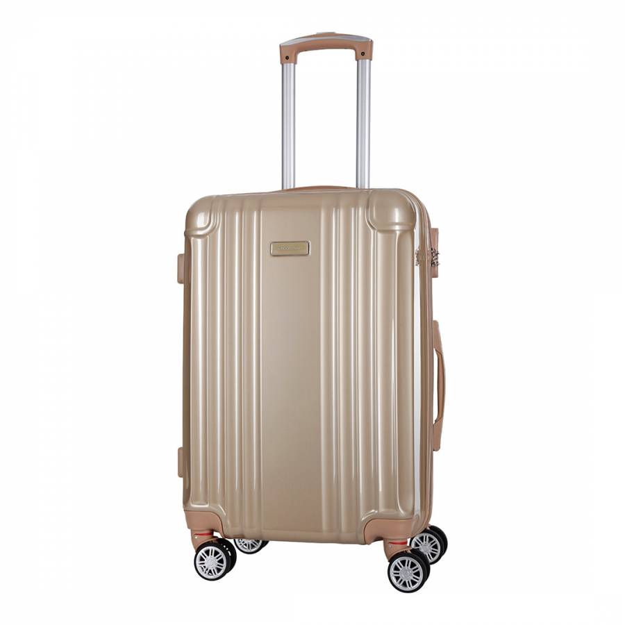 Beige Comilla Set Of Three 8 Wheeled Suitcases 46/56/66 cm - BrandAlley