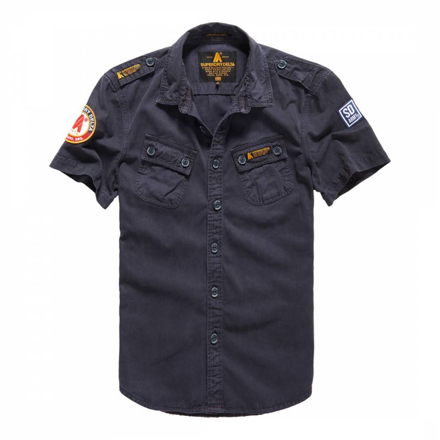 Navy Hyrbid Army Cops Short Sleeve Shirt - BrandAlley