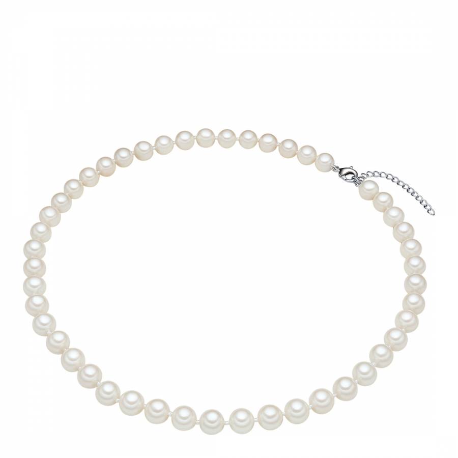 White Organic Pearl Necklace 8mm - BrandAlley