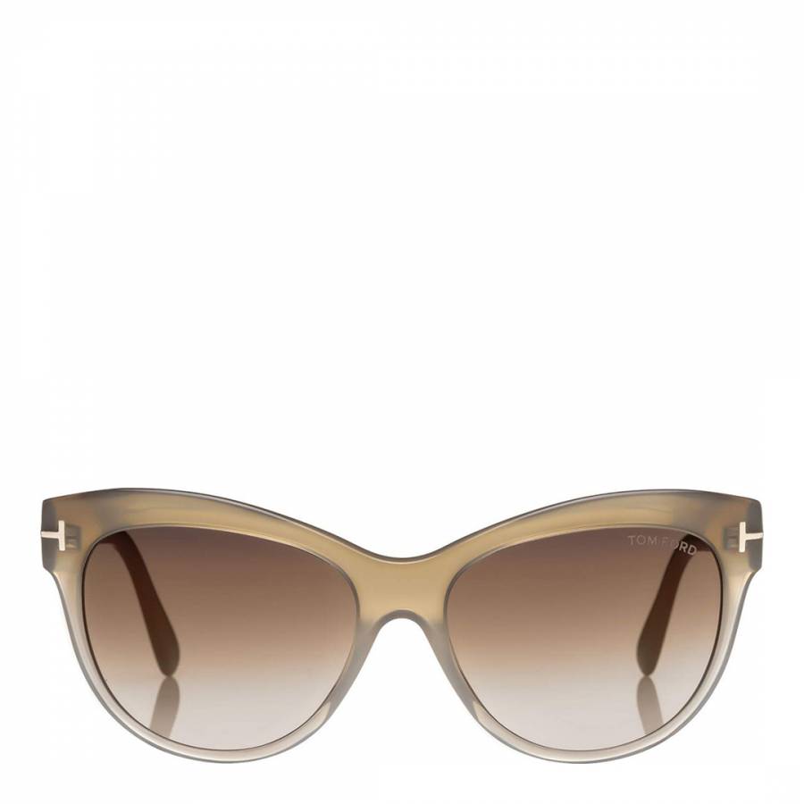 Women's Beige Cateye Sunglasses 56mm - BrandAlley