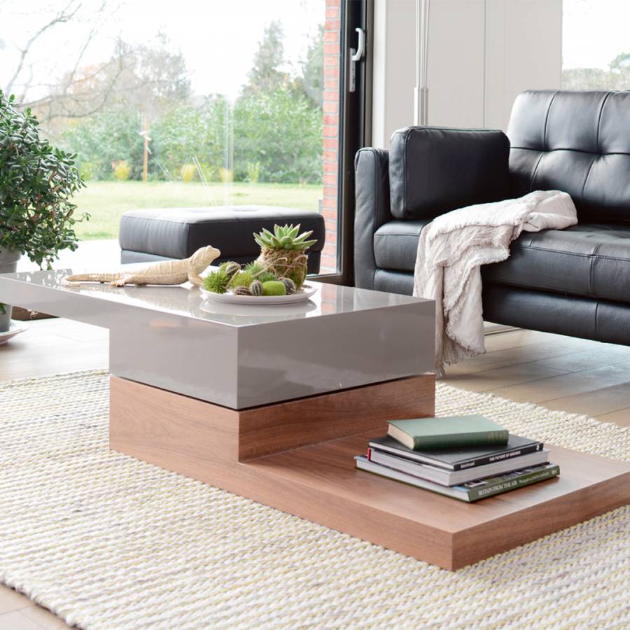 Verso Coffee Table Stone And Walnut Brandalley