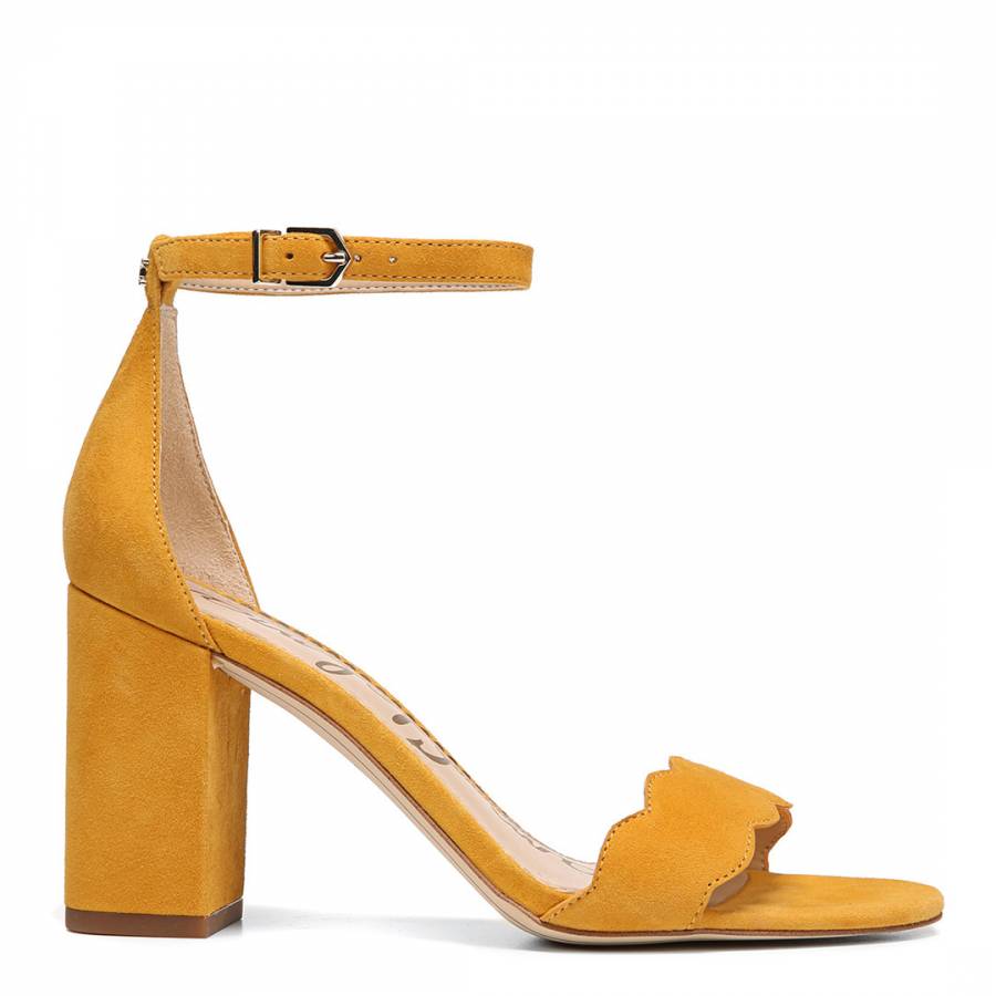 Yellow Suede Odila heeled sandal - BrandAlley
