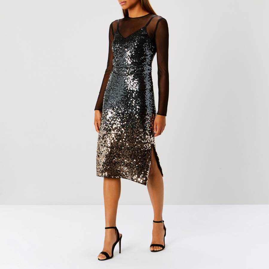 Gisella Ombre Sequin Dress - BrandAlley