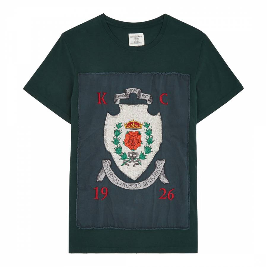 Green Royal Rose Cotton T-Shirt - BrandAlley
