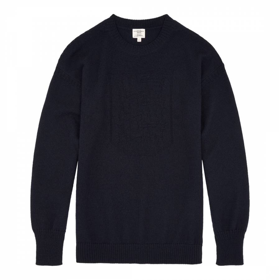 Deep Blue Aldershot Wool Jumper - BrandAlley