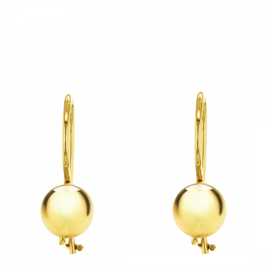 9ct Yellow Gold 6mm Ball Drop Earrings - BrandAlley