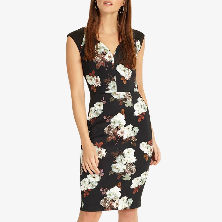 Black/Multi Ciara Floral Dress - BrandAlley