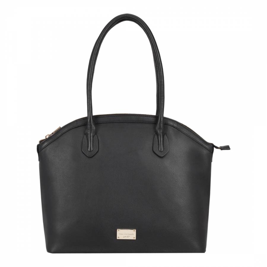 Black Troyes Leather Bag - BrandAlley