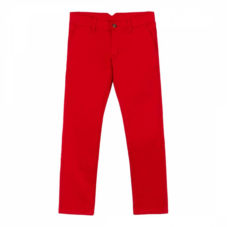 Red Cotton Chinos - BrandAlley