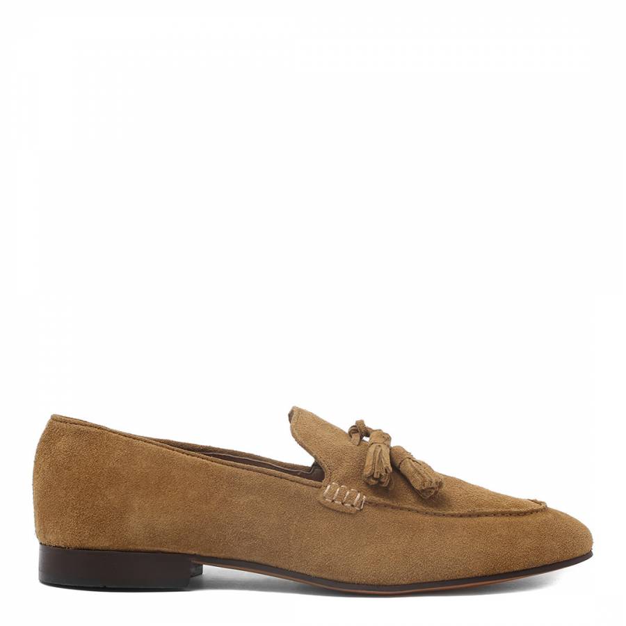Camel Suede Bolton Loafers - BrandAlley