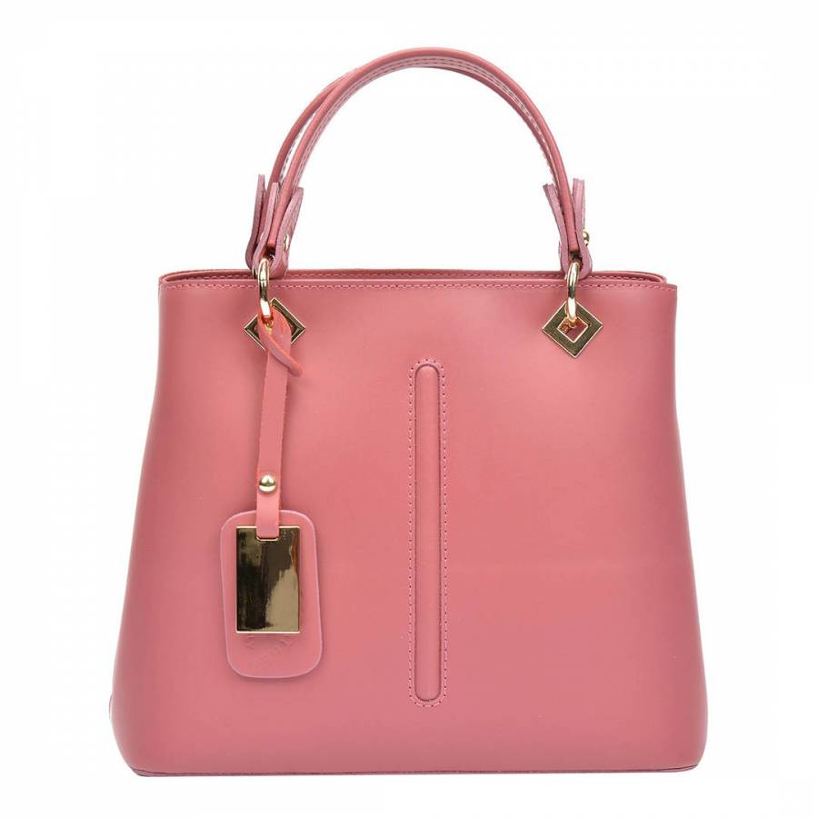 Pink Leather Roberta M Top handle Bag - BrandAlley