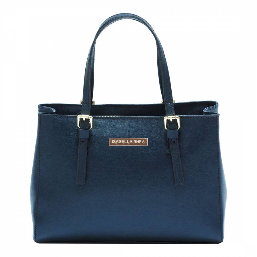 Blue Leather Isabella Rhea Tote - BrandAlley