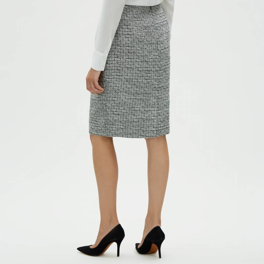 Black/Cream Tweed Skirt - BrandAlley