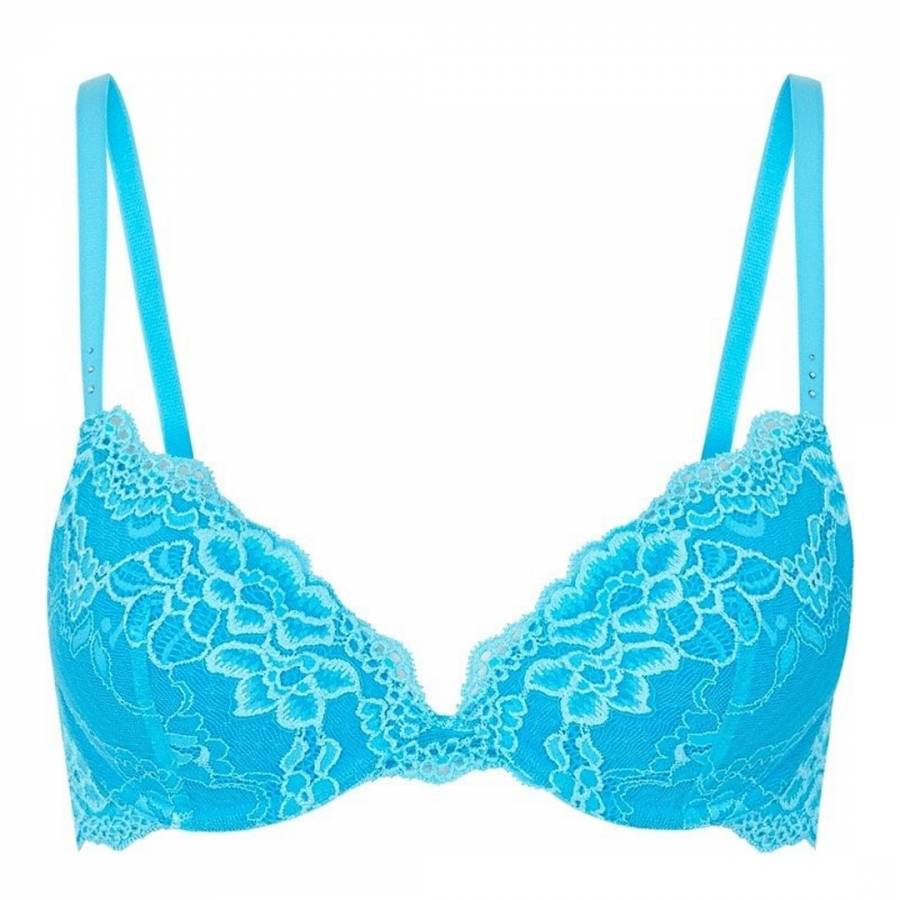Blue Atoll My Fit Lace Push Up FMO Plunge Bra - BrandAlley
