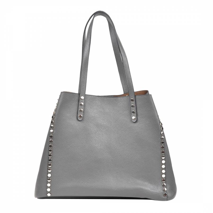 Grey Leather Isabella Rhea Shoulder Bag - BrandAlley