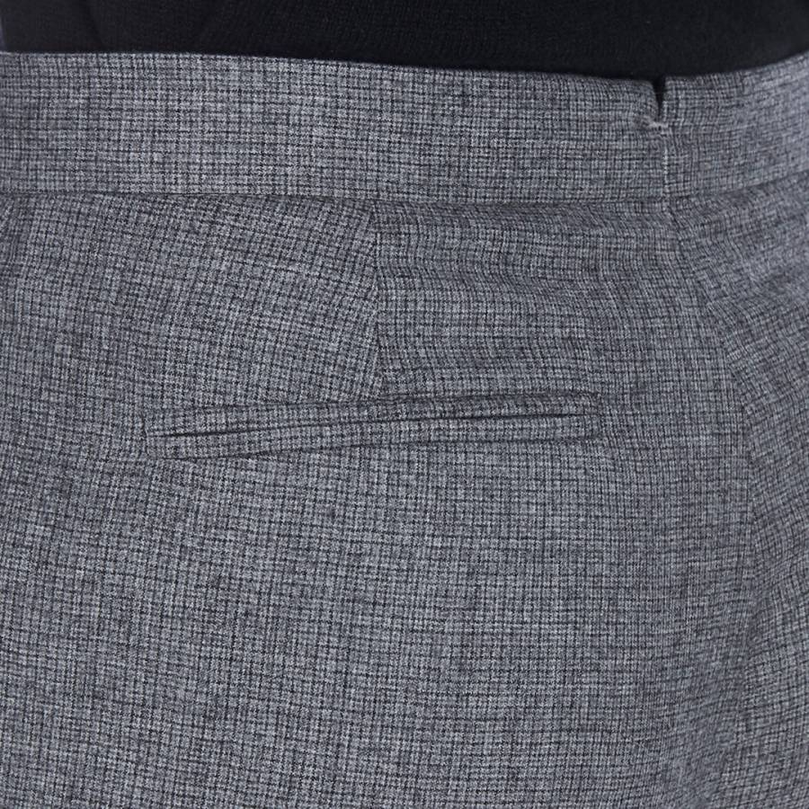 Grey Mini Check Cigarette Trousers - BrandAlley