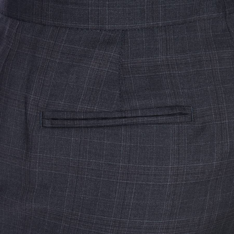 Dark Grey Checked Sailor Trousers - BrandAlley