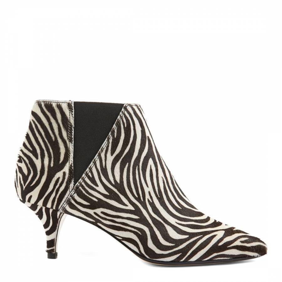Zebra Print Farrah Ankle Boots - BrandAlley