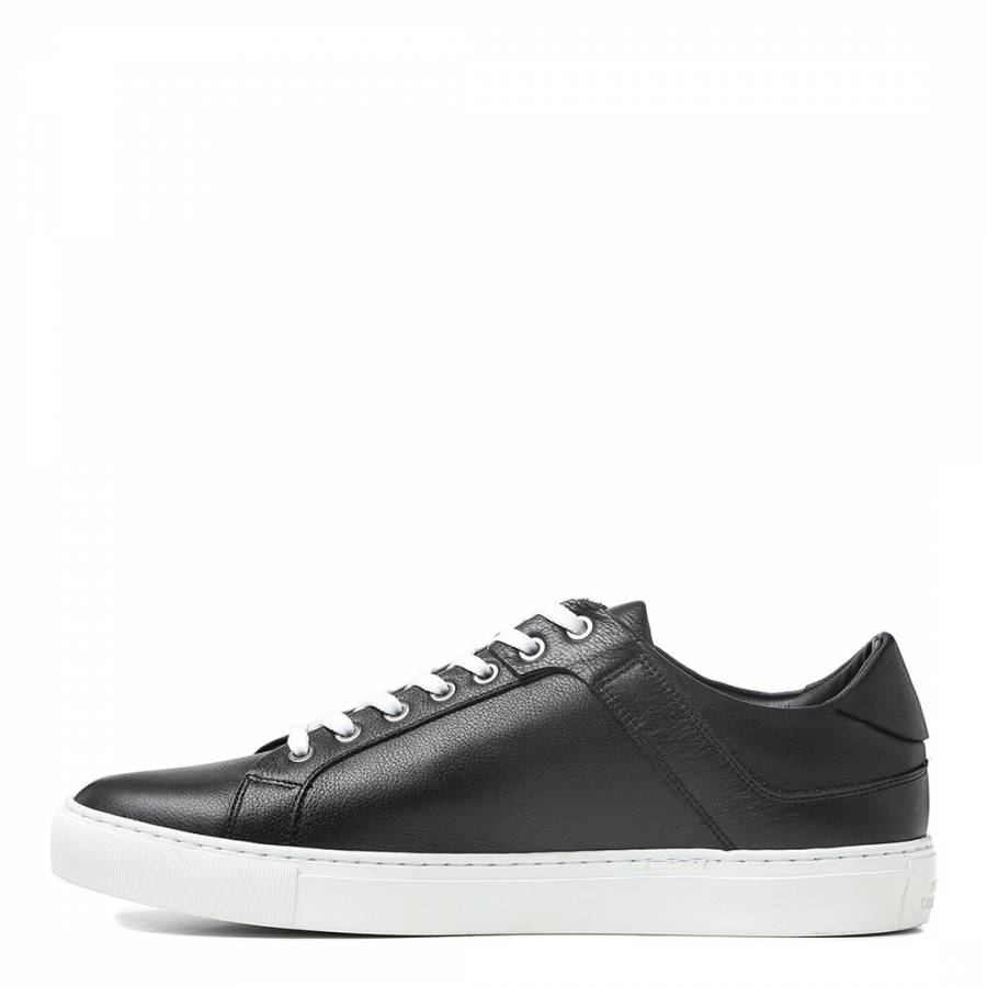 Black Leather Versace Collection Sneakers - BrandAlley
