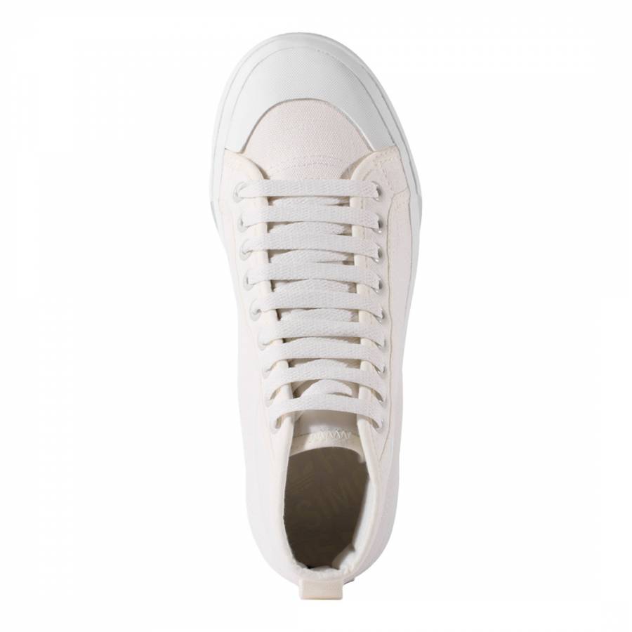 White Adidas Raf Simons Spirit High Sneakers - BrandAlley