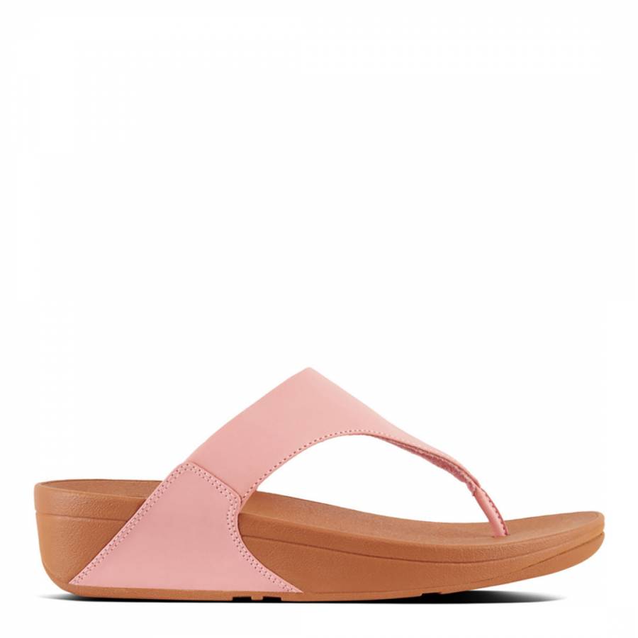Dusky Pink Leather Lulu Toe Post Sandals - BrandAlley