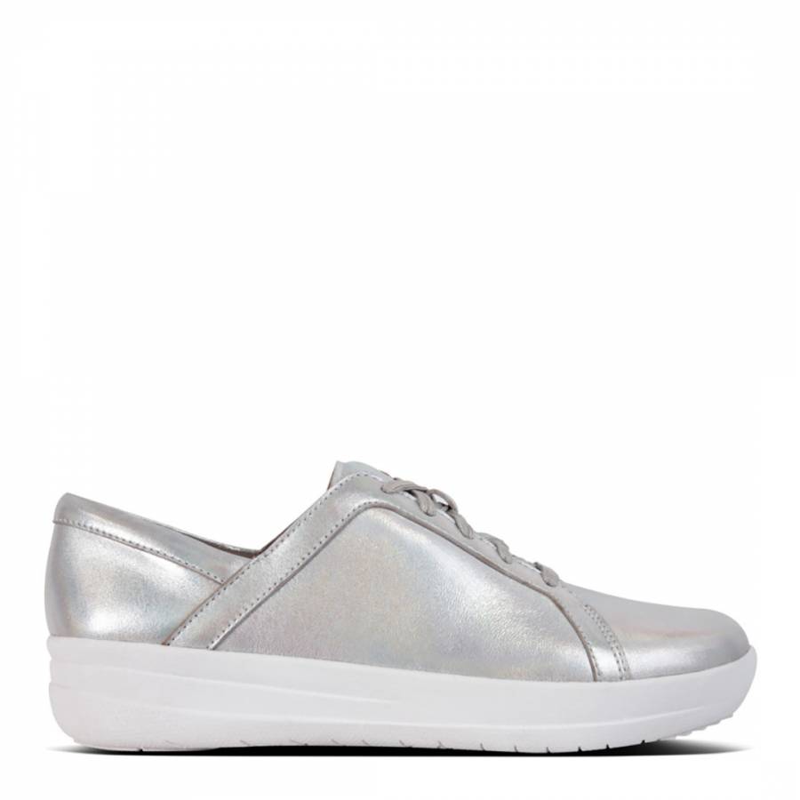 Silver Leather F-Sporty II Iridescent Sneakers - BrandAlley