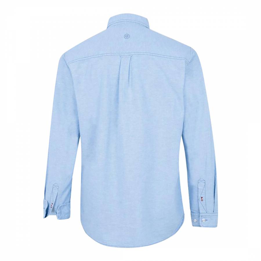 Powder Blue Oxford Plain Shirt - BrandAlley