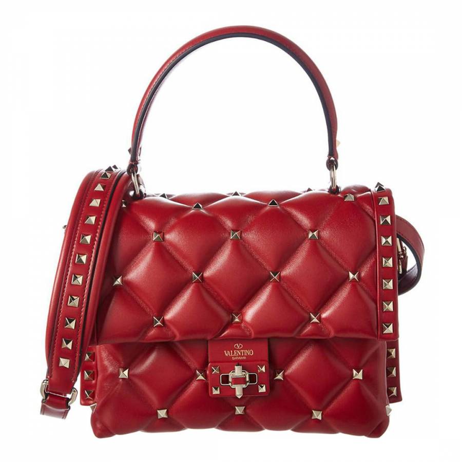 Red Valentino Candystud Single Leather Shoulder Bag - BrandAlley